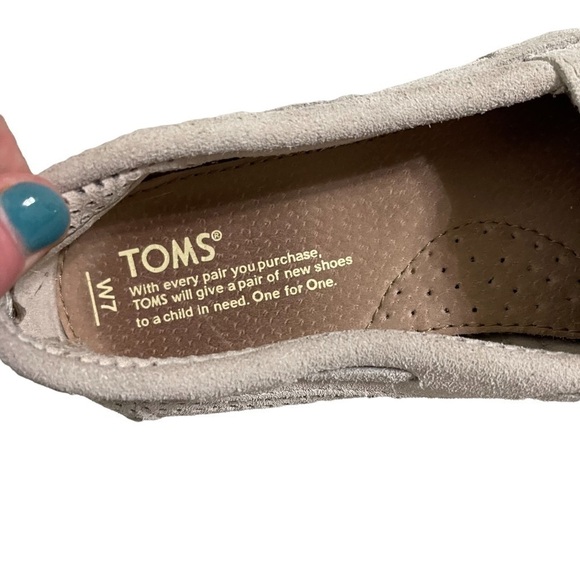 TOMS High Rope Classic Whisper Suede Perforated Flats - Picture 6 of 8